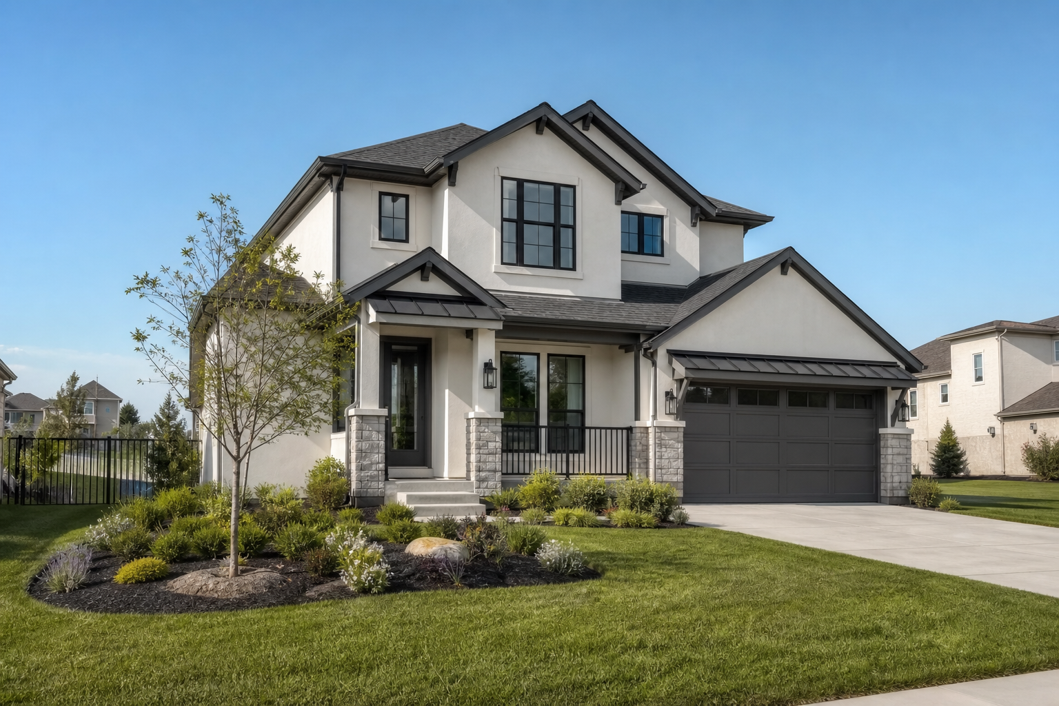 Modern home in a residential community for people comparing places to live, retire, or relocate.