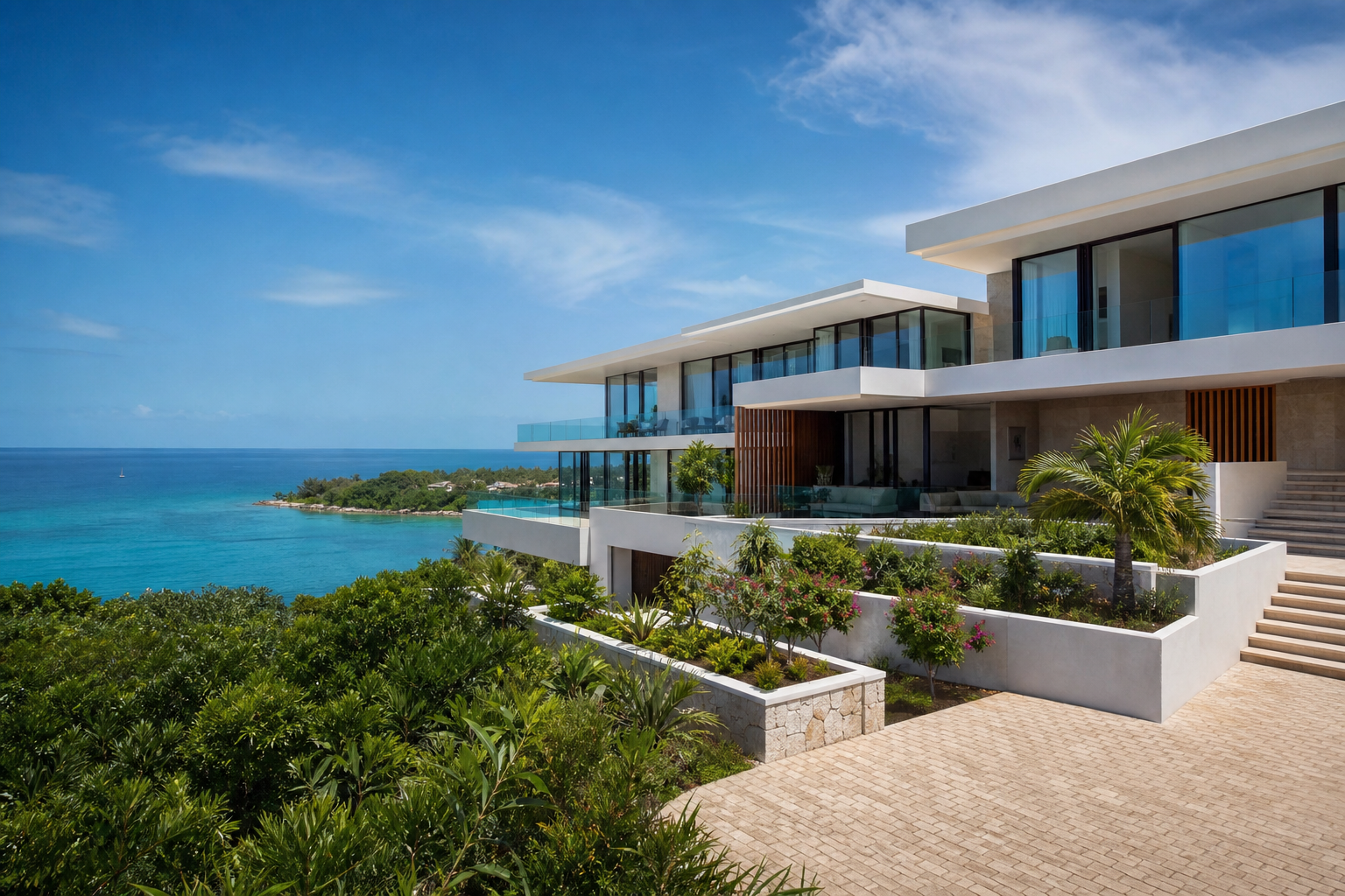 Luxury coastal home overlooking the Caribbean Sea in Belize, representing international living, relocation, retirement, and second-home opportunities.
