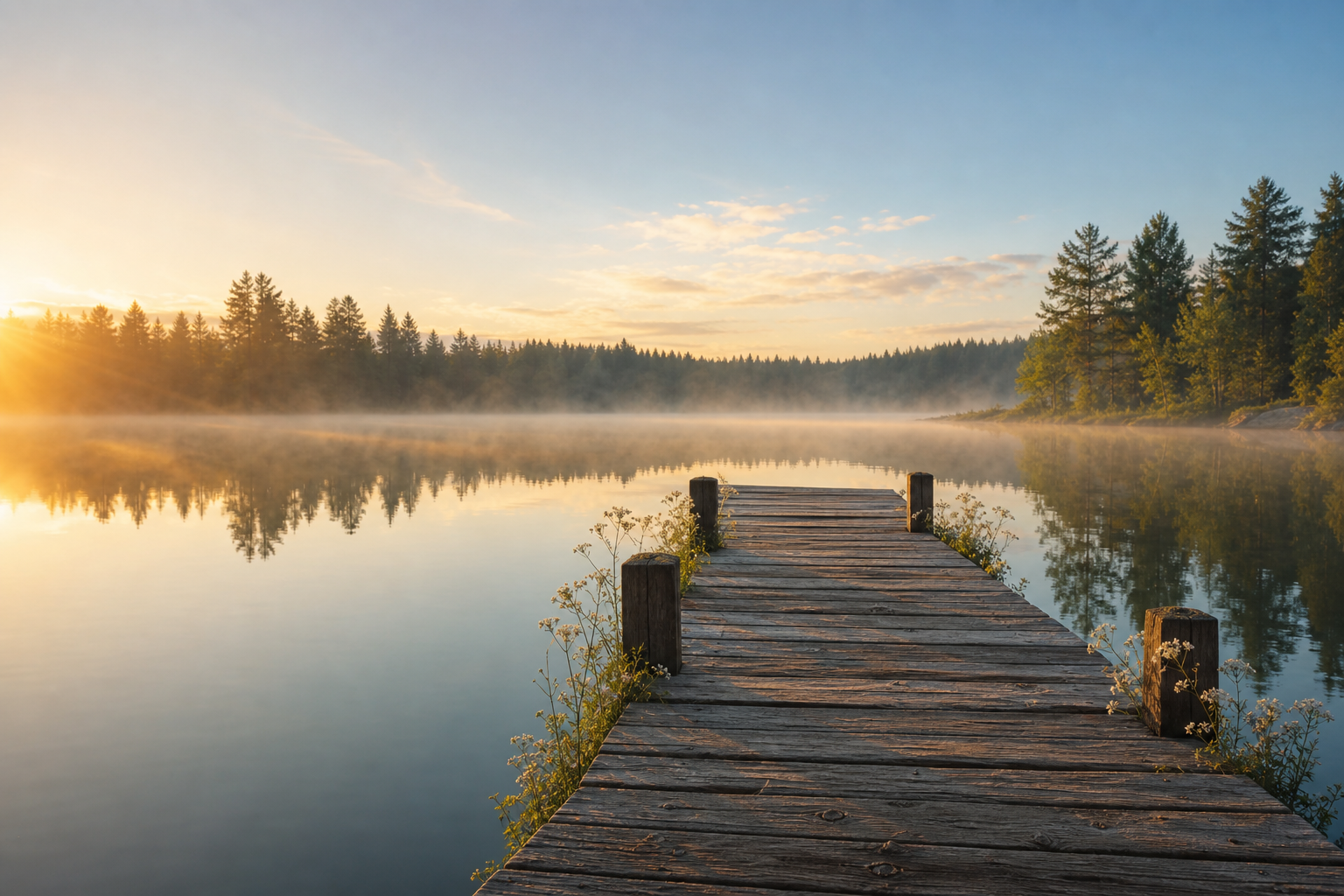Lake with Dock