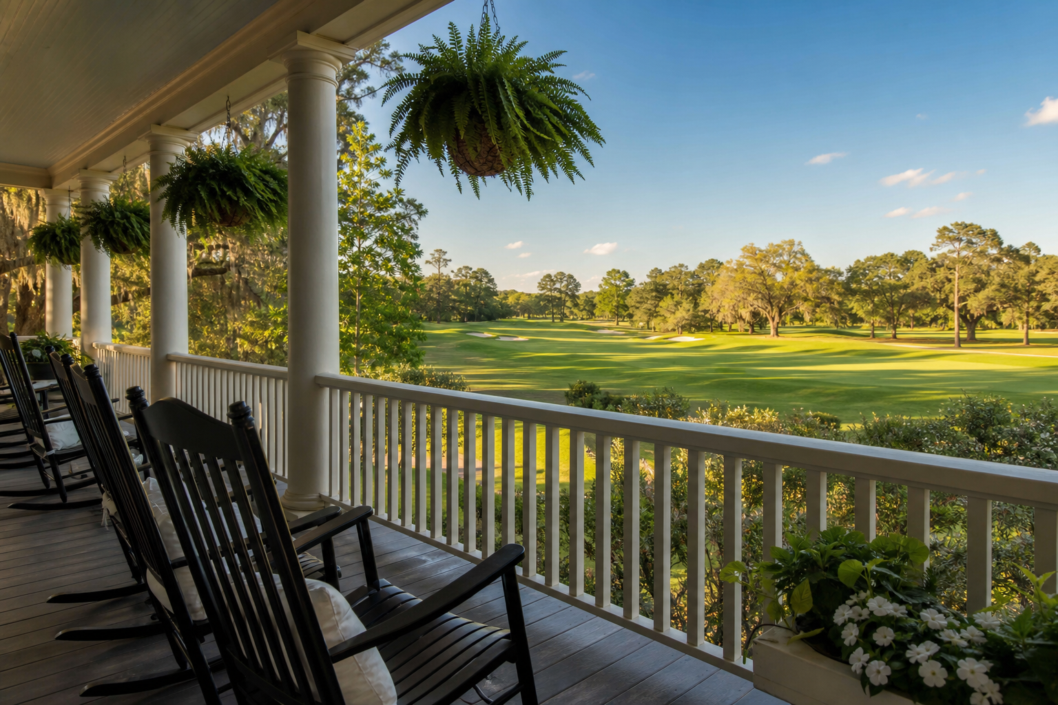 Home overlooking a golf course